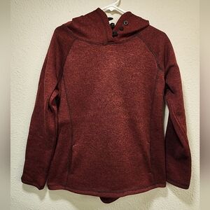 Women's Burgundy Hooded Sweatshirt Size Large